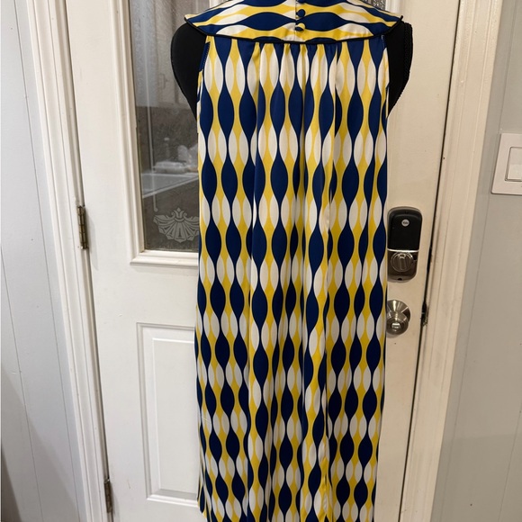Style & Co. Vibrant Yellow and Navy Midi Dress - Picture 3 of 4